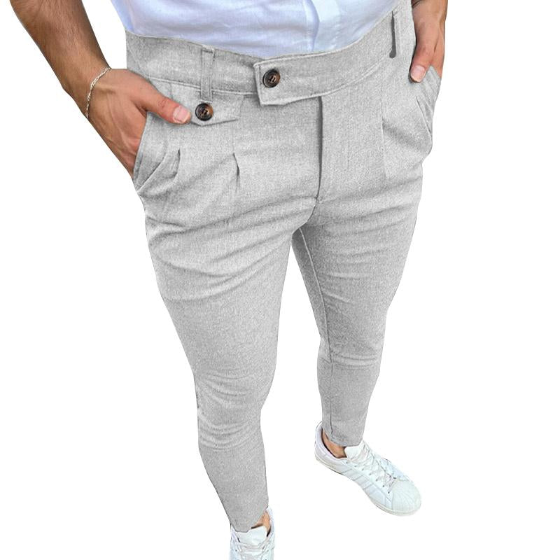 Men Casual Business Solid Color Suit Pants 84038982Y