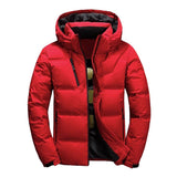 Men's Casual Hooded Slim Fit Thickened Warm Down Coat 02556721M