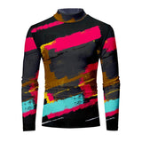 Men's Printed Crew Neck Long Sleeve T-Shirt 75682084X