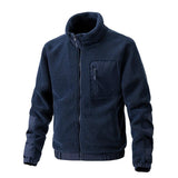 Men's Stand Collar Polar Fleece Casual Outdoor Jacket 64854778F