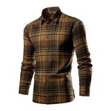 Men's Plaid Loose Casual Long-sleeved Shirt 11037301X