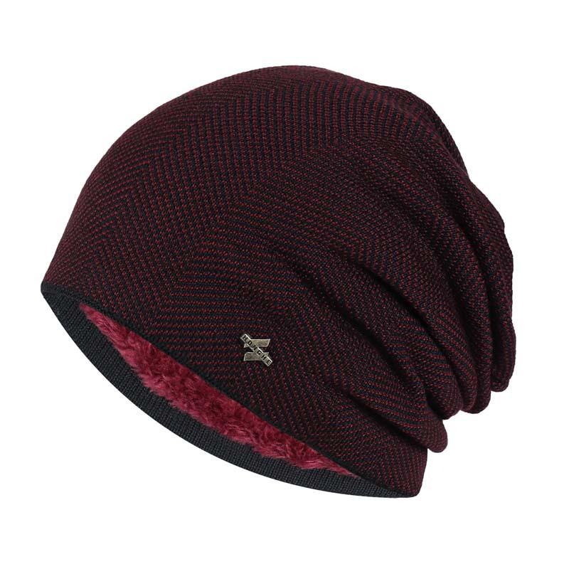 Cappello lavorato a maglia a righe caldo casual da uomo per esterni 51171702F