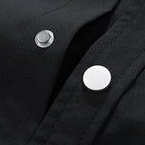 Men's Retro Loose Lapel Workwear Long Sleeve Shirt 16944209M