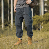 Men's Retro Casual Lumberjack Solid Color Workwear Mountaineering Pants 56098798TO