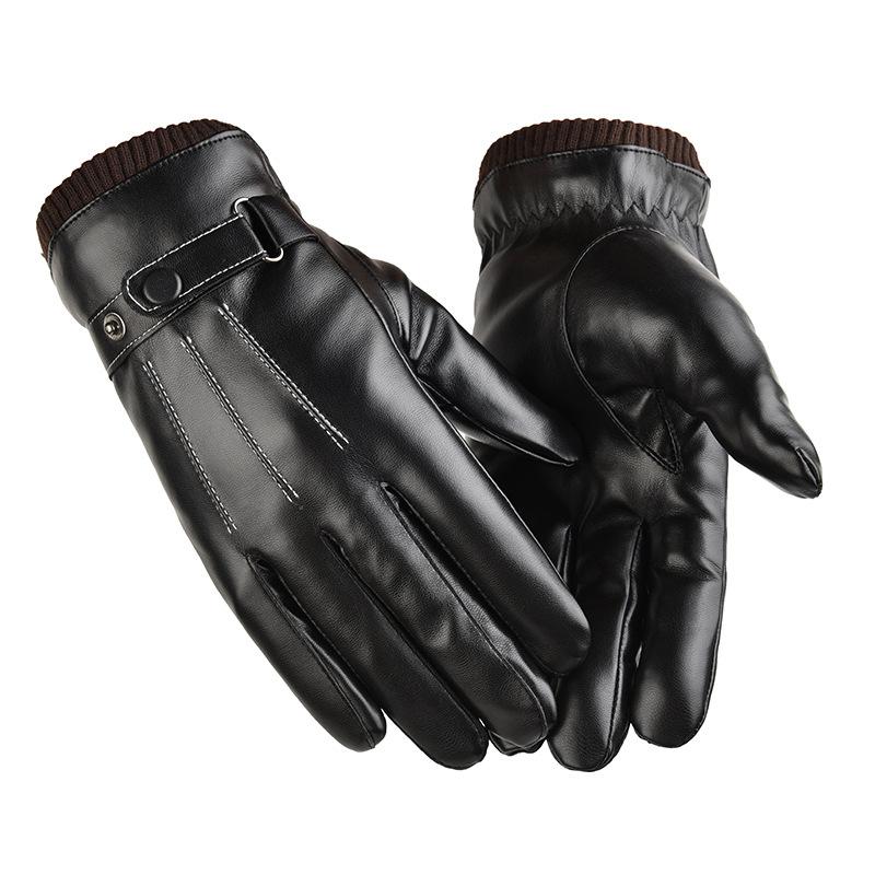 Guantes cálidos de piel sintética para pantalla táctil para hombre 15895911U