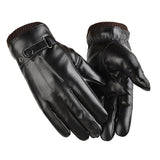 Men's Warm PU Leather Touch Screen Gloves 15895911U