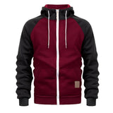 Men's Colorblock Sports Zip-Up Hoodie 13947767X