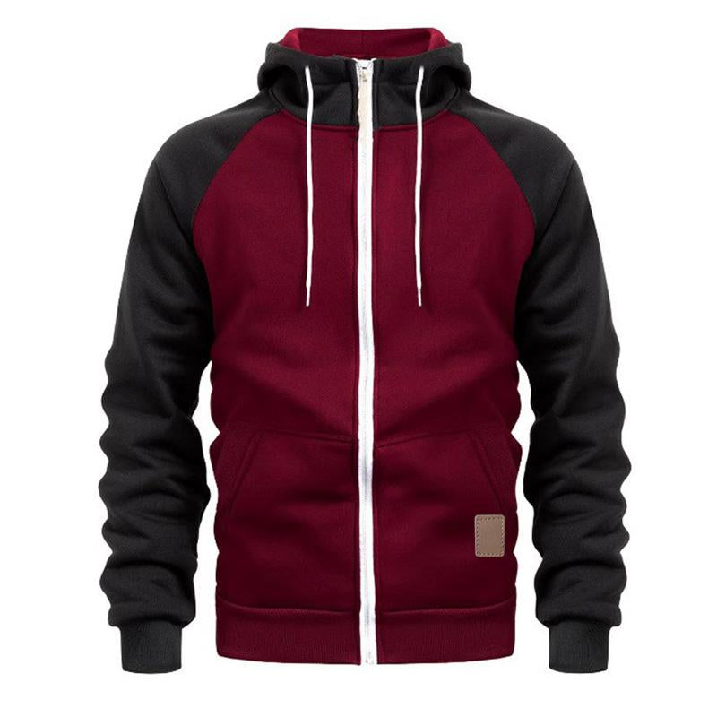 Men's Colorblock Sports Zip-Up Hoodie 13947767X