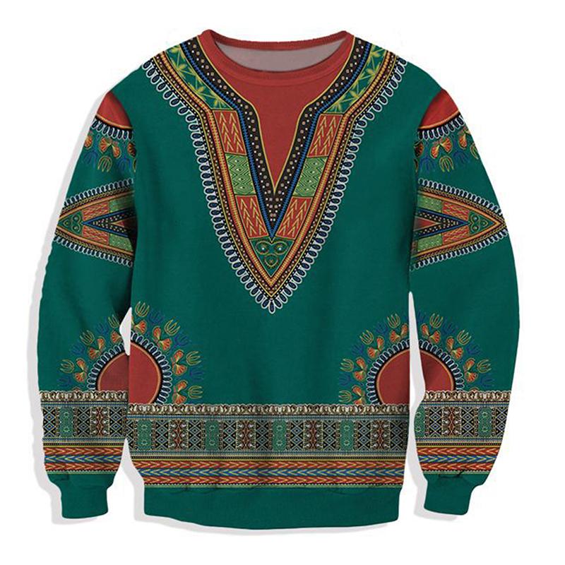 Men's Retro Ethnic Style Round Neck Sweatshirt 20266233TO