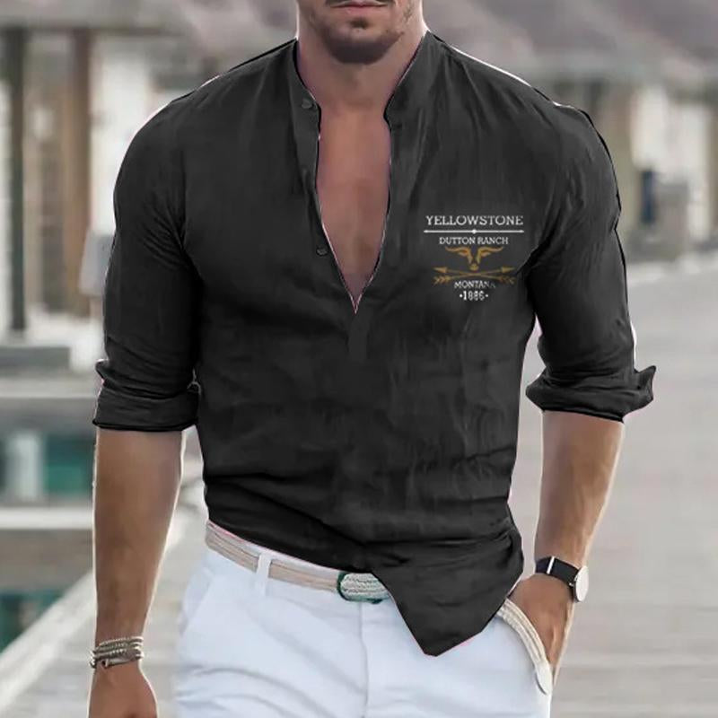 Men's Short Sleeve Lapel Trendy Cardigan Casual Shirt 32705736X