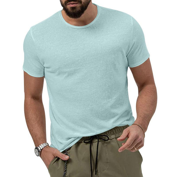 Men's Solid Color Short-sleeve Quick-drying Round Neck T-shirt 80086297X