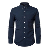 Men's Solid Color Multi-button Lapel Shirt 57548968X