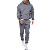 Men's Loose Solid Color Hooded Sweatshirt Set 34307402Y