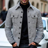 Men's Blended Single-breasted Shirt Jacket 08408744X