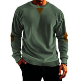 Men's Casual Corduroy Round Neck Long Sleeve Sweatshirt 91020316Y