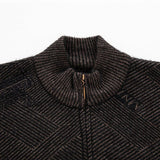 Men's Stand Collar Knit Zipper Cardigan Jacket 14404232X