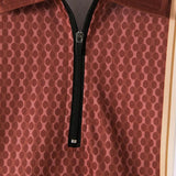Men's Two-piece Colorblock Zipper Short-sleeve Shorts Set 29814641X