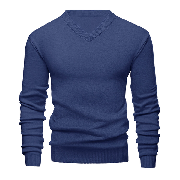 Men's Casual V-neck Thickened Knitted Sweater 56690855F