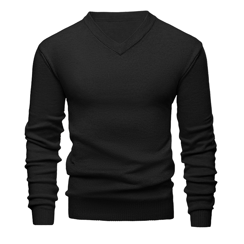 Men's Casual V-neck Thickened Knitted Sweater 56690855F