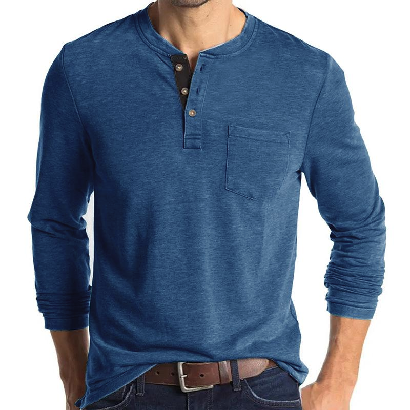 Men's Casual Long Sleeve Crew Neck Basic T-Shirt 05246610M