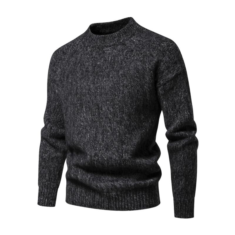 Men's Casual Round Neck Loose Knitted Pullover Sweater 71400779M