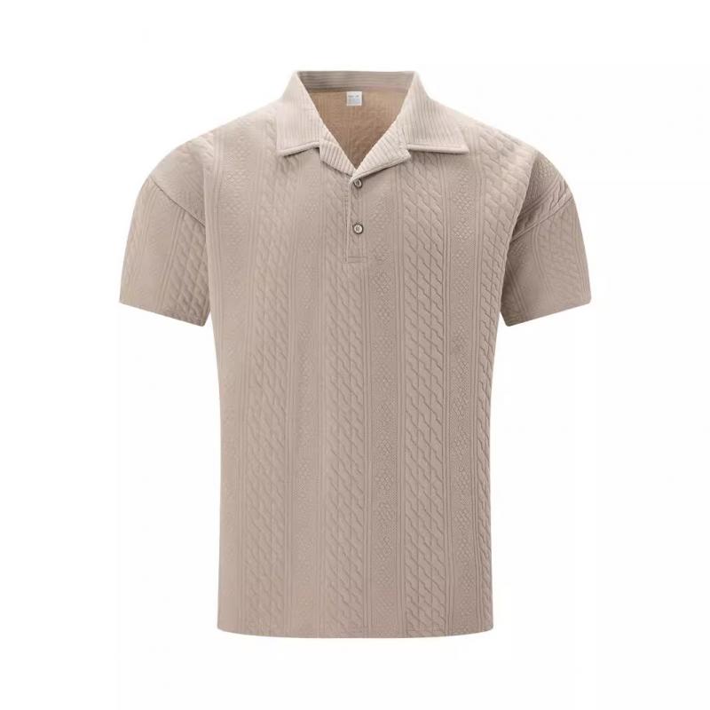 Men's Jacquard Texture Short-Sleeved Polo Shirt 65098598Y