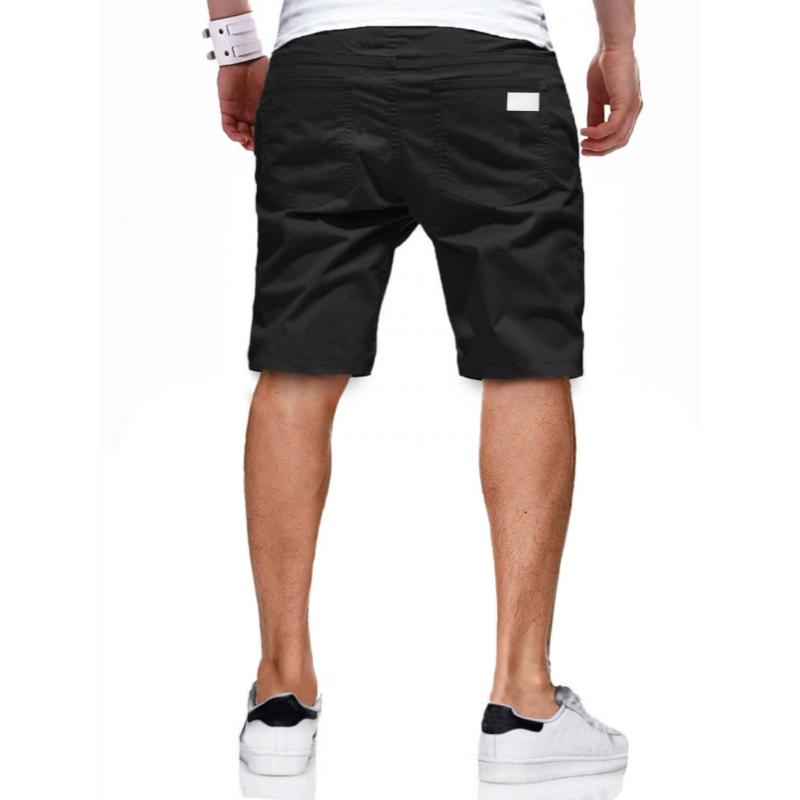 Men's Solid Color Sports Casual Drawstring Shorts 31832089Y