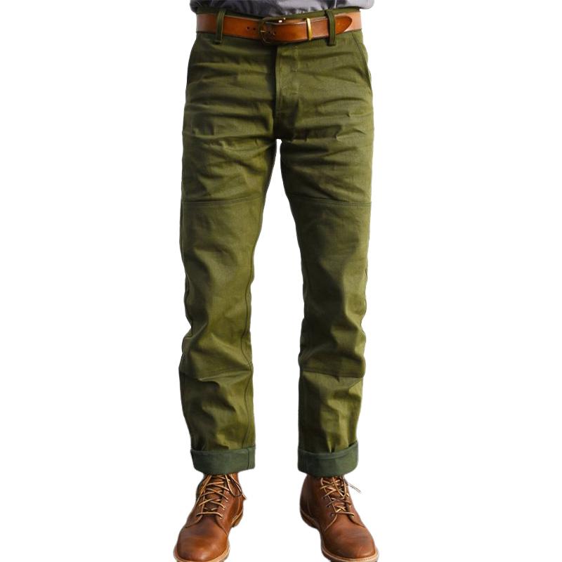 Men's Retro Military Green Cargo Pants 75824423U