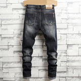 Men's Ripped Stretch Slim Jeans 18085019Y