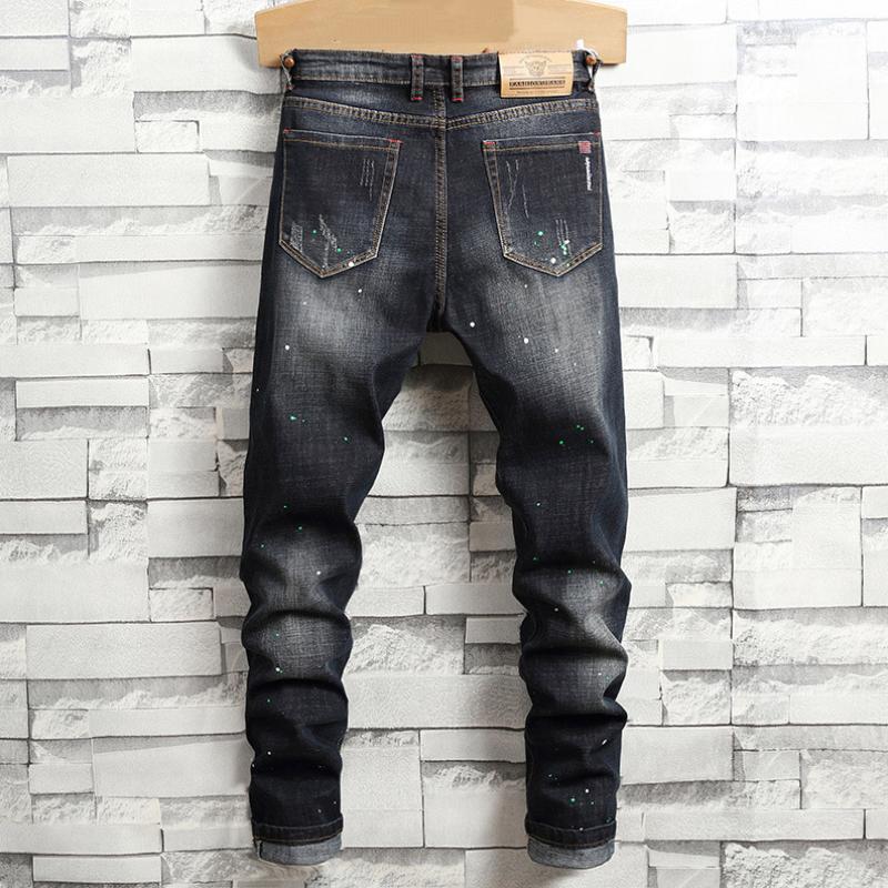 Men's Ripped Stretch Slim Jeans 18085019Y