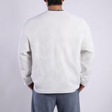 Men's Solid Color Textured Henley Collar Long Sleeve T-shirt 50025994Z