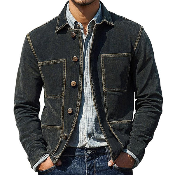 Men's Denim Button Jacket 01302865U