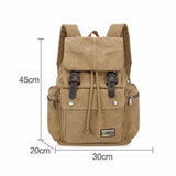 Men's Retro Outdoor Large Capacity Multi-Pocket Canvas Backpack 37317637Y