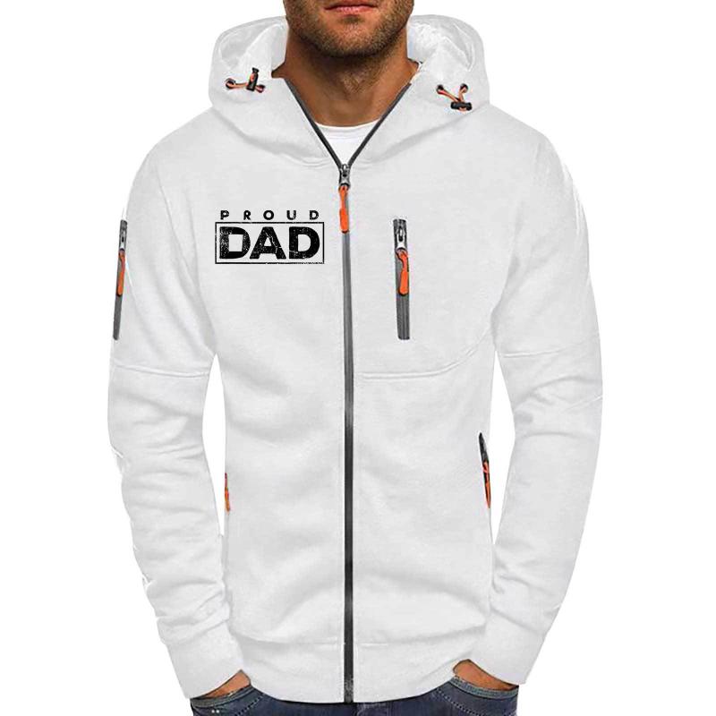 Men's Lettering Print Hoodie Zip-Up Jacket 85223818X