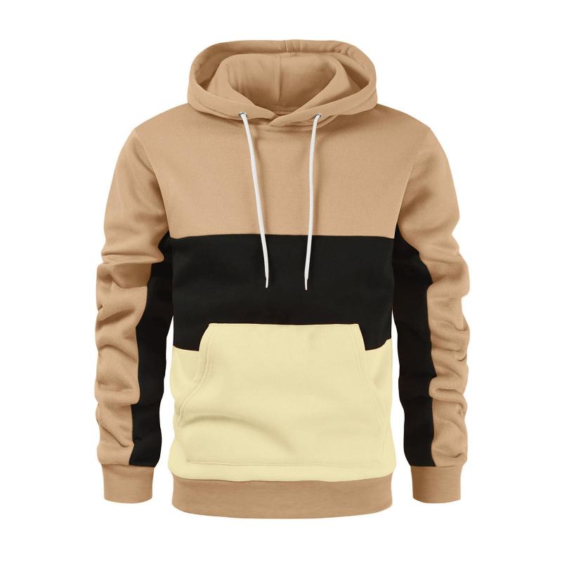 Men's Classic Casual Fashion Colorblock Long Sleeve Hoodie 20184537K