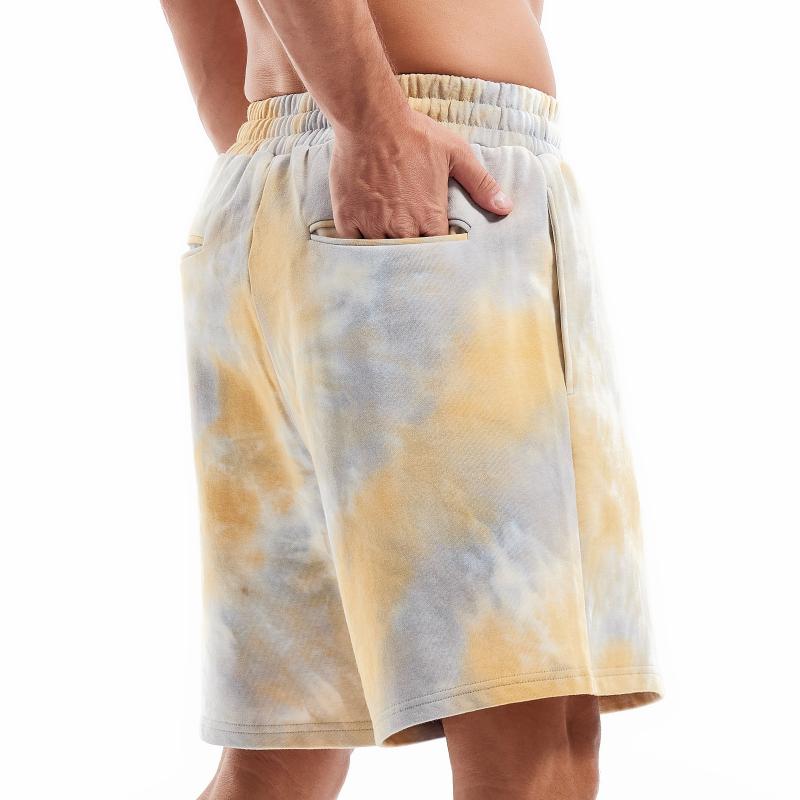 Men's Tie-dye Elastic Waist Straight Sports Shorts 46229263Z