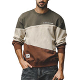 Men's Classic Retro American Style Colorblock Crew Neck Sweatshirt 51428871K