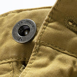 Men's Casual Cotton Camo Color Block Multi-Pocket Cargo Shorts 50740252M