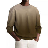 Men's Gradient Round Neck Long Sleeve Loose Casual Sweatshirt 06513271Z