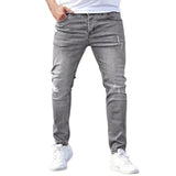 Men's Fashion Distressed Holes Casual Jeans 74899751Z