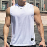Men's Solid Color Round Neck Sleeveless Tank Top 30642051Z