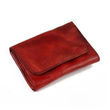 Men's Retro Distressed Washed Vegetable Tanned Cowhide Wallet 62091479M