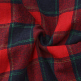 Men's Vintage Casual Flannel Plaid Lapel Long Sleeve Shirt 03894073TO