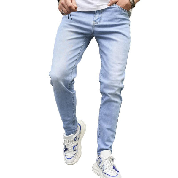 Men's Fashion Distressed Tight Cotton Jeans 98175919Z