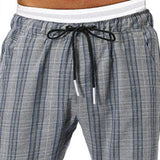 Men's Retro Casual Stripe Print Drawstring Sports Pants 85064422TO