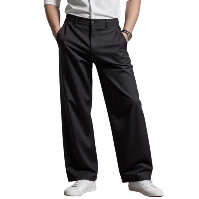 Men's Solid Color Loose Straight Suit Pants 62762310Z