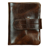 Men's Vintage Waxed Top Layer Cowhide Wallet 51658703U