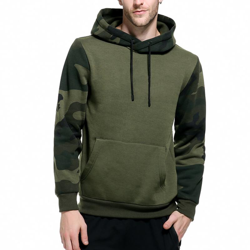 Men's Classic Retro American Style Trendy Color Matching Camouflage Hoodie 31801643K