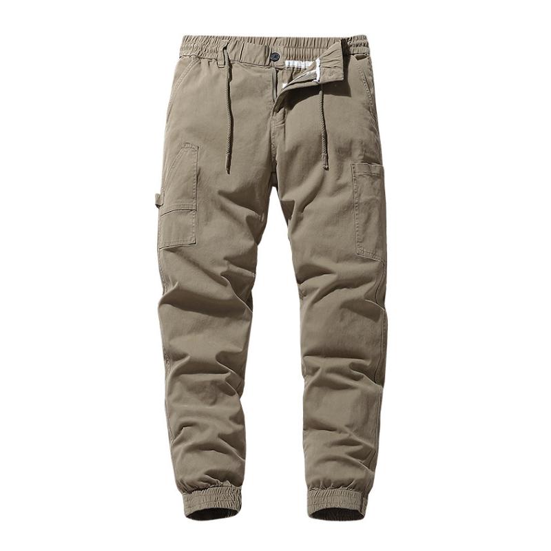 Men's Casual Outdoor Cotton Multi-Pocket Slim Fit Workwear Pants 54175680M