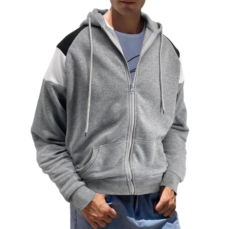 Men's Casual Sports Color Matching Thickened Hoodie 37851156F